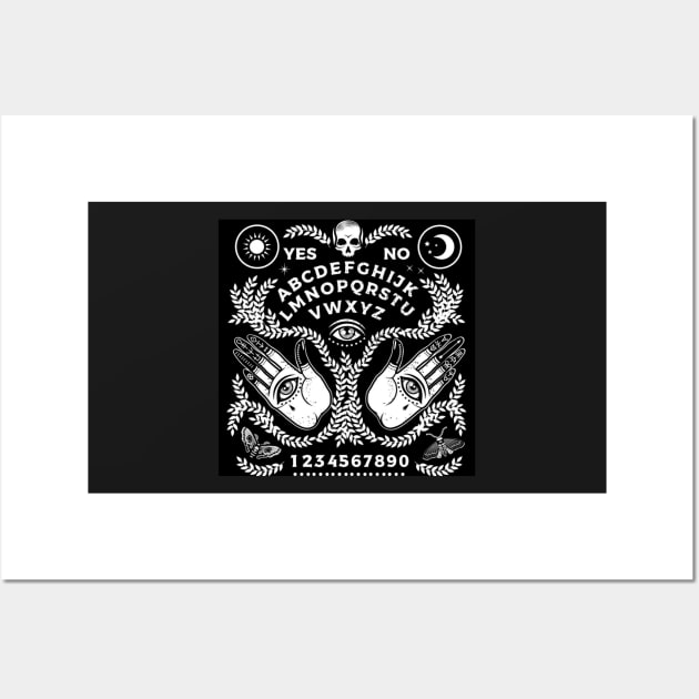 Ouija Board in Black Wall Art by ShoppeMorbid